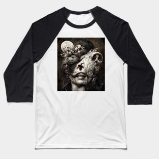 Horror Portrait #1 Baseball T-Shirt